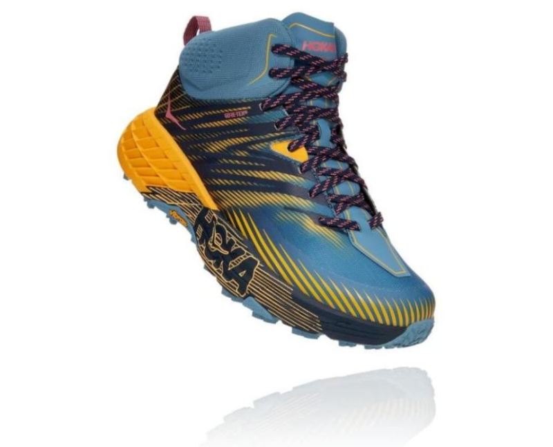 Hoka | Women's Speedgoat Mid GORE-TEX 2 for Women Provincial Blue / Saffron