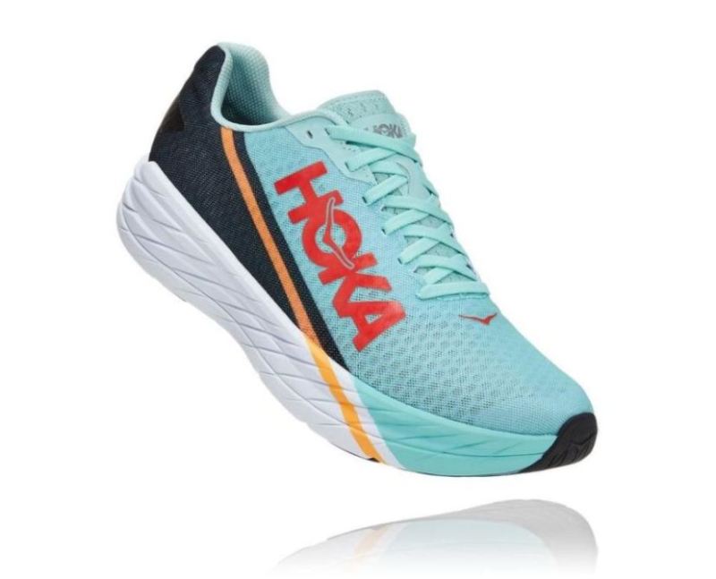 Hoka | Men's Rocket X All Gender Running Shoe Eggshell Blue / Black