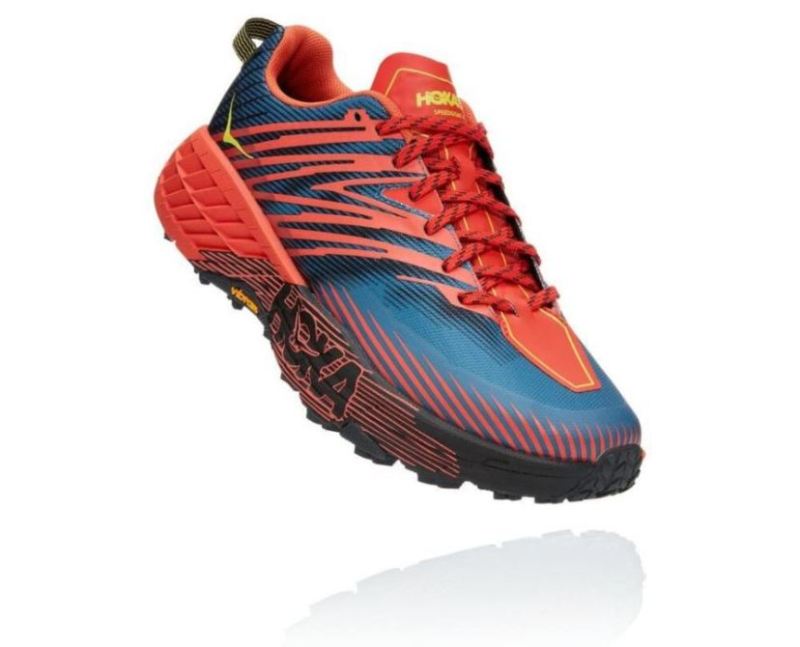 Hoka | Men's Speedgoat 4 Fiesta / Provincial Blue