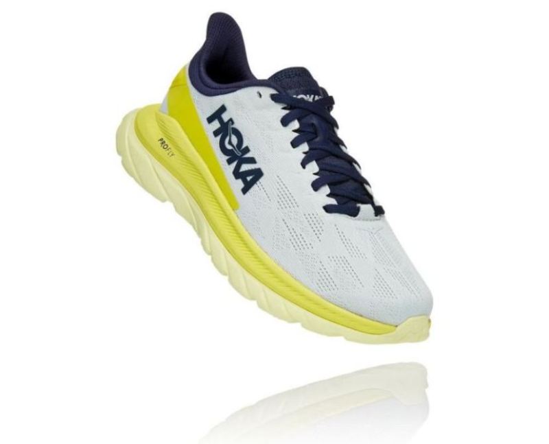 Hoka | Women's Mach 4 Running Shoe Blue Flower / Citrus