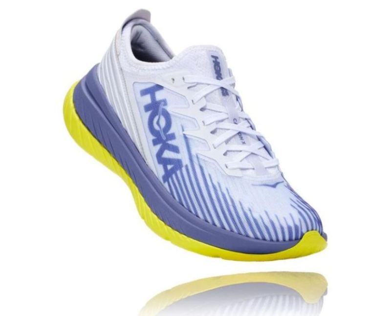 Hoka | Men's Carbon X-SPE All Gender Distance Running Shoe White / Blue Ice