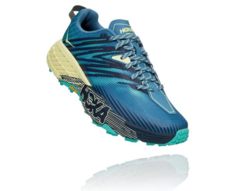 Hoka | Women's Speedgoat 4 for Women Provincial Blue / Luminary Green