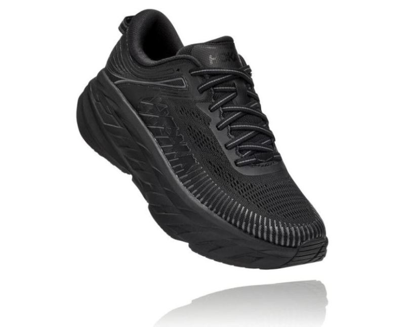 HOKA | WOMENS BONDI 7 BLACK / BLACK