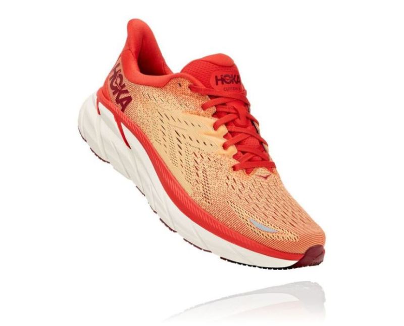 HOKA | MENS CLIFTON 8 FIESTA / BLAZING ORANGE